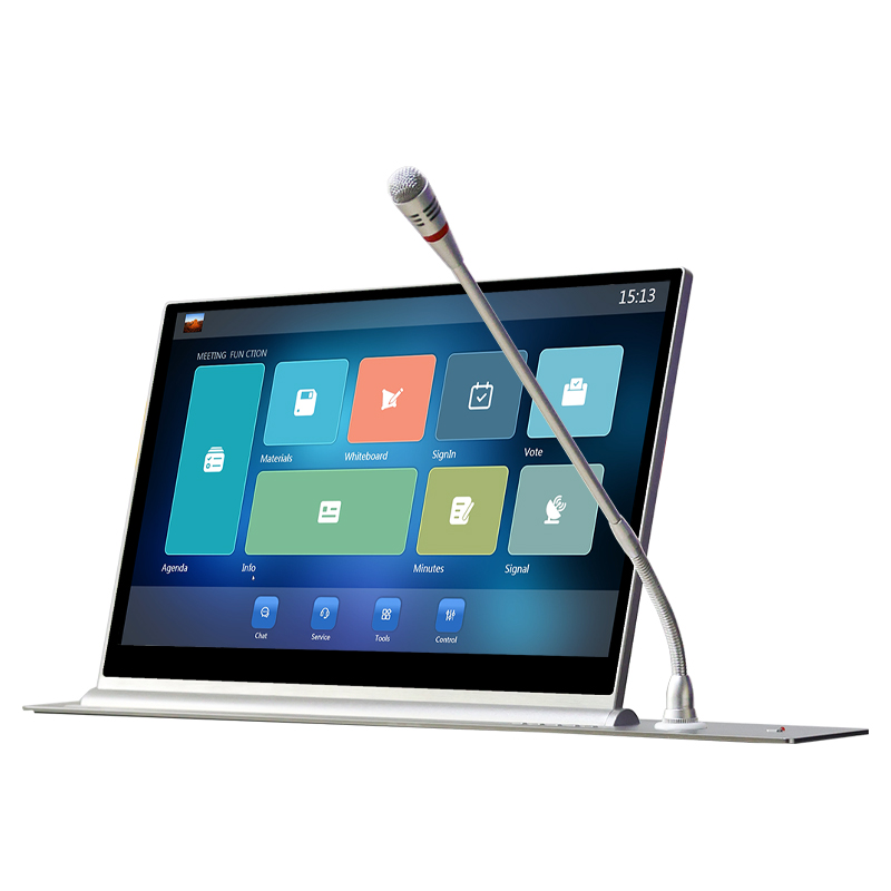 Sistema per conferenze senza carta con tavolo nascosto con monitor LCD